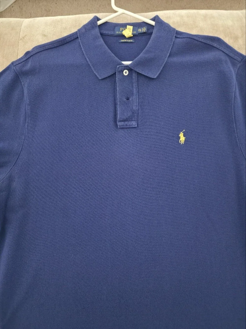 Ralph Lauren Men’s Navy Polo with Yellow Pony
